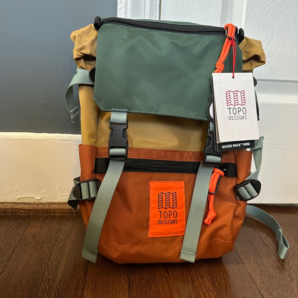 Topo Designs Multi-Color Rover Pack Mini Backpack - Olive, Mustard, Rust, Sage